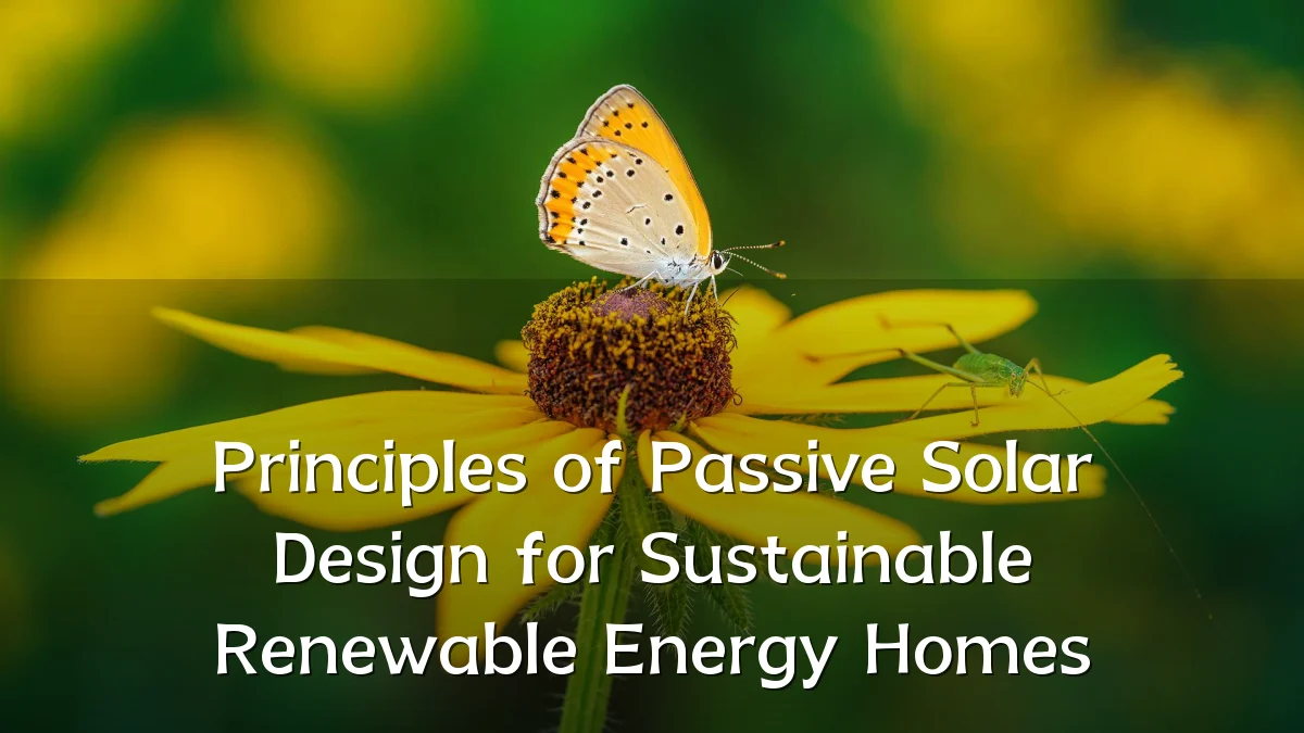 Principles of Passive Solar Design for Sustainable Renewable Energy Homes