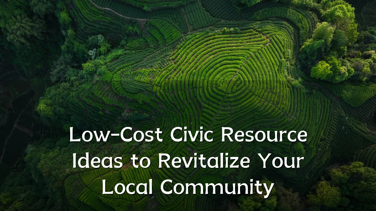 Low-Cost Civic Resource Ideas to Revitalize Your Local Community